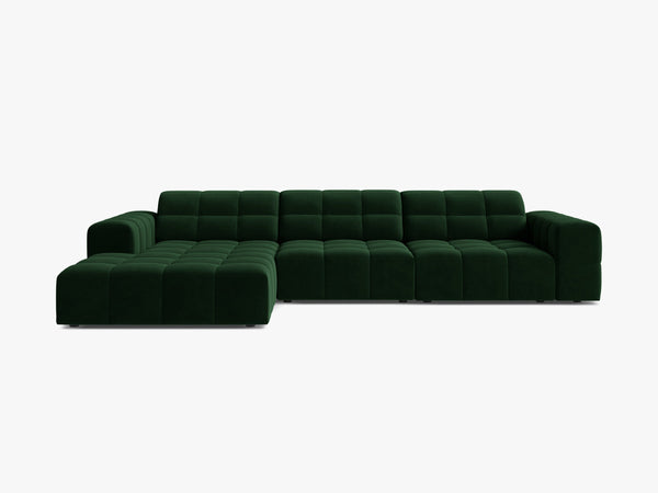 Corner Sofa with Deep Seating & Tufted Modern Design W294