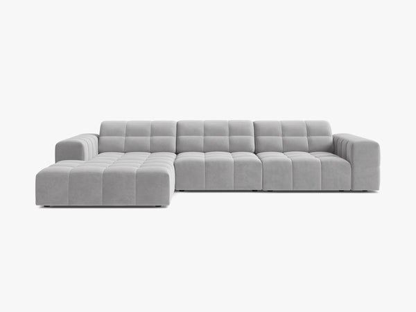 Corner Sofa with Deep Seating & Tufted Modern Design W294