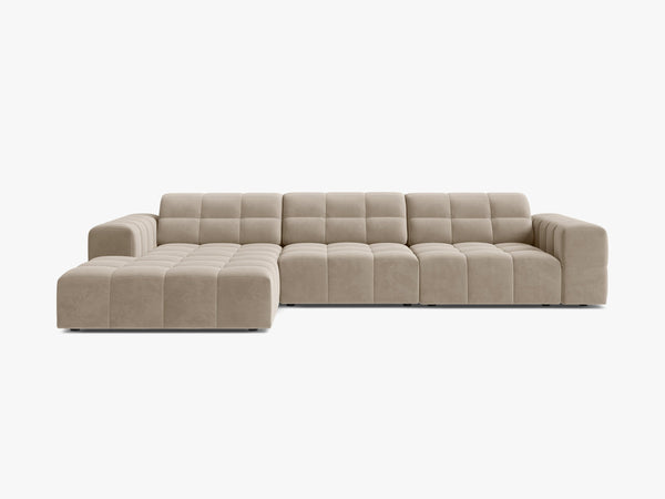 Corner Sofa with Deep Seating & Tufted Modern Design W294