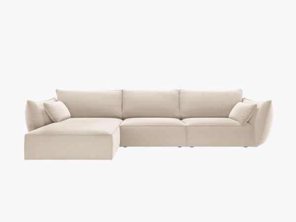 Large Corner Sofa with Deep Seating & Modern Cubic Design W308