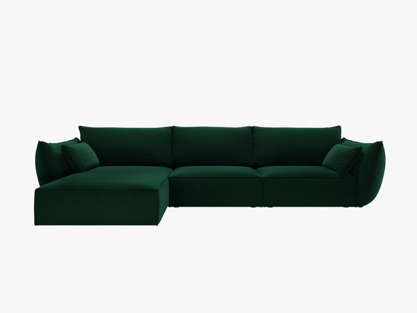 Large Corner Sofa with Deep Seating & Modern Cubic Design W308