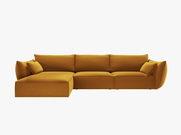 Large Corner Sofa with Deep Seating & Modern Cubic Design W308
