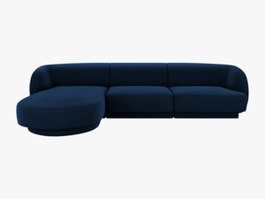 Modular Corner Sofa with Rounded Design & Adjustable Layout W255