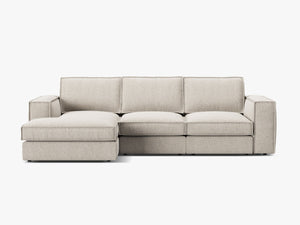 Modern Corner Sofa – L-Shaped Deep Seating Couch with Cushions W284