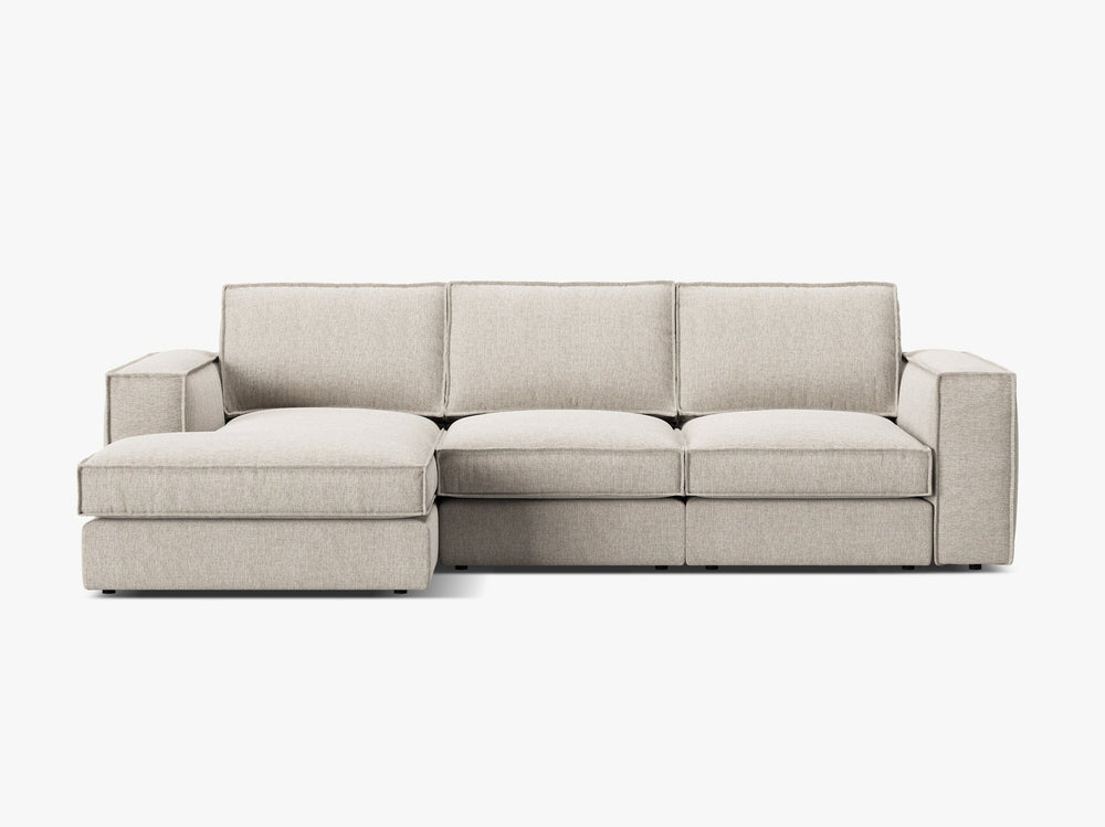 Modern Corner Sofa – L-Shaped Deep Seating Couch with Cushions W284