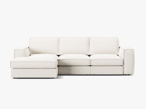 Modern Corner Sofa – L-Shaped Deep Seating Couch with Cushions W284