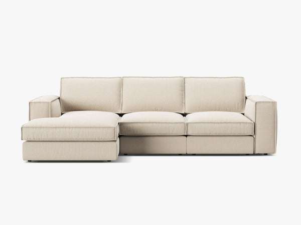Modern Corner Sofa – L-Shaped Deep Seating Couch with Cushions W284