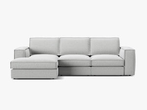 Modern Corner Sofa – L-Shaped Deep Seating Couch with Cushions W284