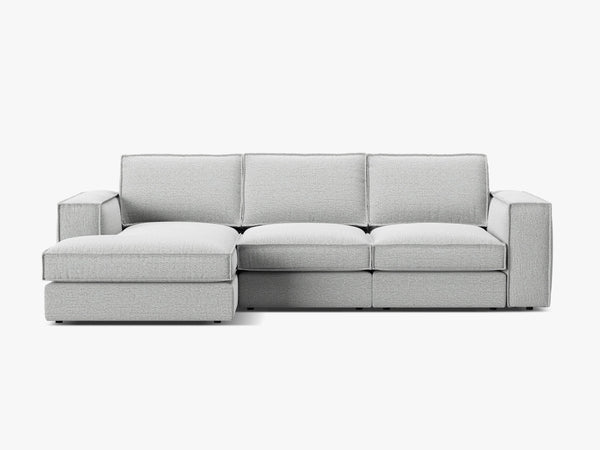 Modern Corner Sofa – L-Shaped Deep Seating Couch with Cushions W284