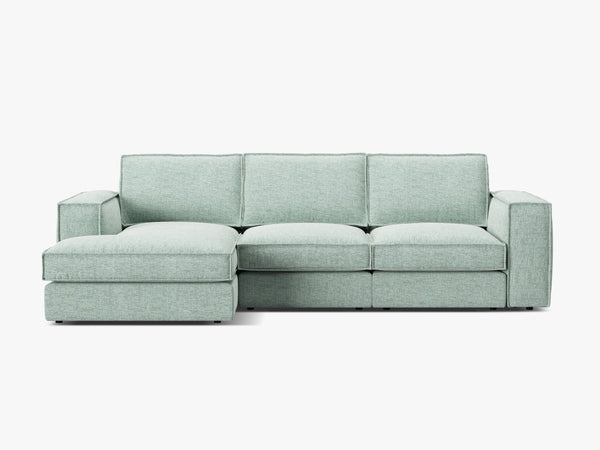 Modern Corner Sofa – L-Shaped Deep Seating Couch with Cushions W284