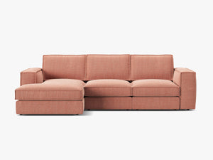 Modern Corner Sofa – L-Shaped Deep Seating Couch with Cushions W284