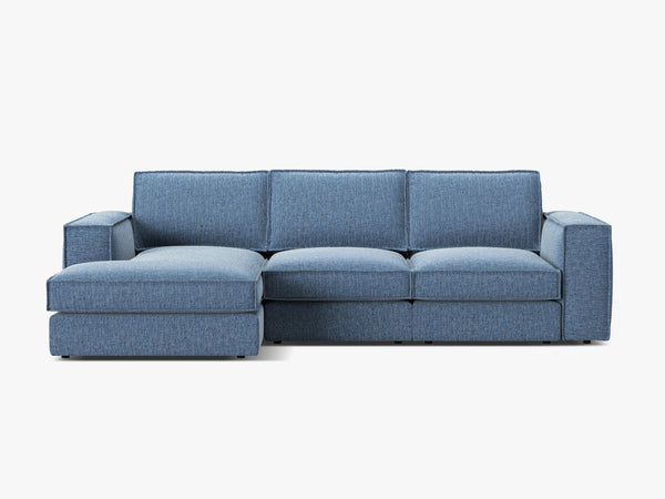 Modern Corner Sofa – L-Shaped Deep Seating Couch with Cushions W284
