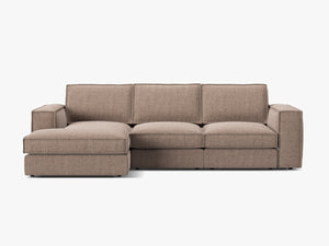 Modern Corner Sofa – L-Shaped Deep Seating Couch with Cushions W284