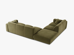 Large Corner Sofa with Rounded Design & Deep Comfort W315