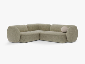 Corner Sofa with Modern Curved Design & Spacious Seating W252
