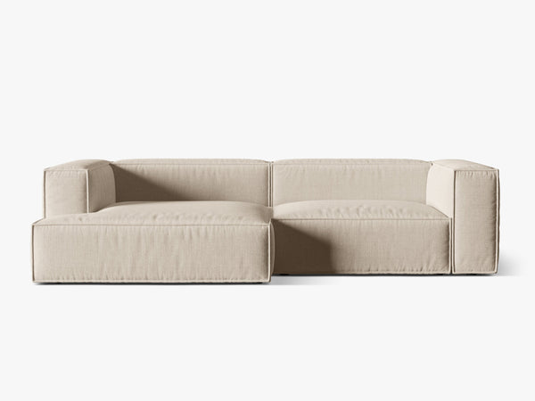 Deep Seat Corner Sofa with Plush Cushions & Modular Design W292