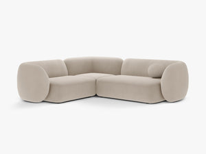 Corner Sofa with Modern Curved Design & Spacious Seating W252