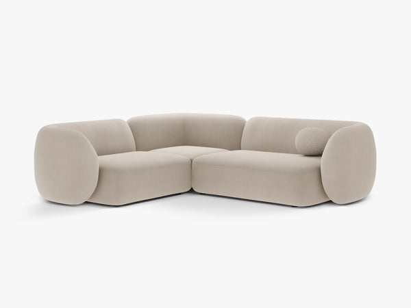 Corner Sofa with Modern Curved Design & Spacious Seating W252