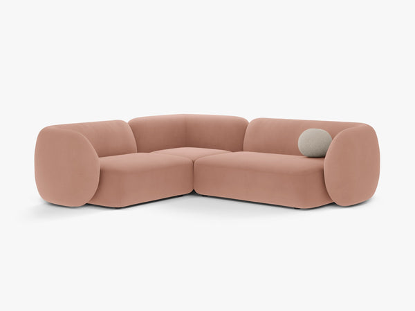 Corner Sofa with Modern Curved Design & Spacious Seating W252