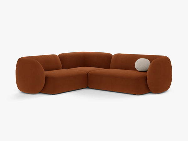 Corner Sofa with Modern Curved Design & Spacious Seating W252