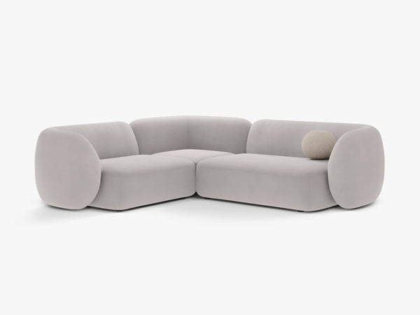 Corner Sofa with Modern Curved Design & Spacious Seating W252