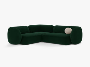 Corner Sofa with Modern Curved Design & Spacious Seating W252