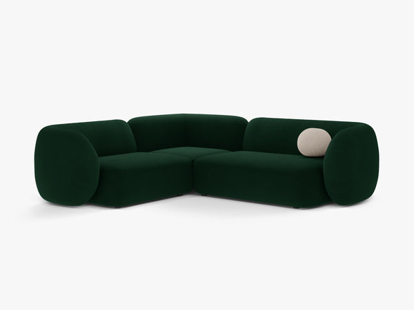 Corner Sofa with Modern Curved Design & Spacious Seating W252