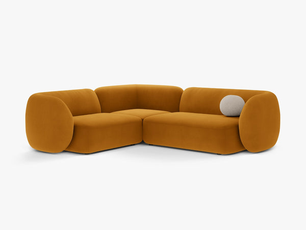 Corner Sofa with Modern Curved Design & Spacious Seating W252