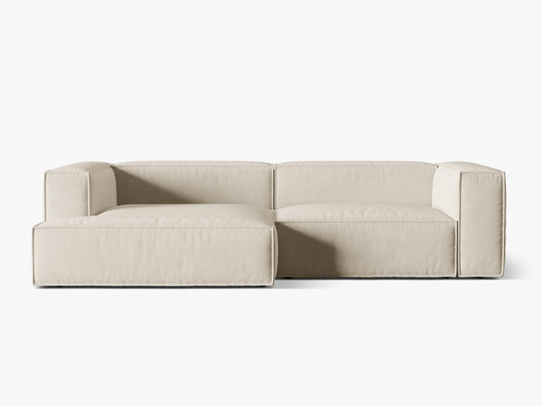 Deep Seat Corner Sofa with Plush Cushions & Modular Design W292