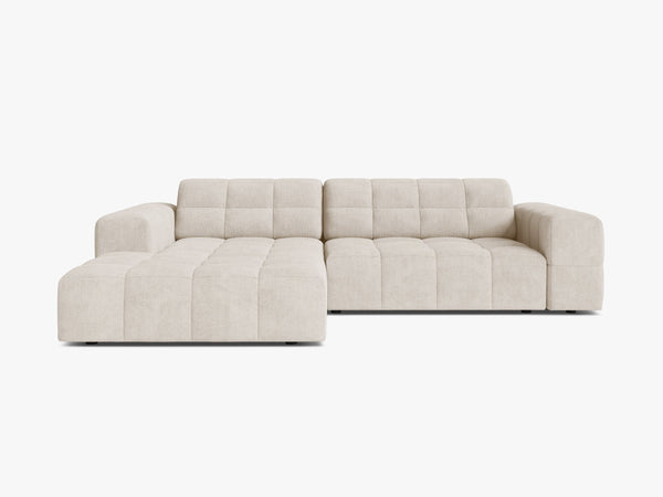 Modern Corner Sofa with Deep Seating & Tufted Design W234