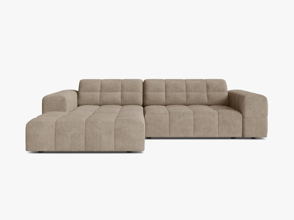 Modern Corner Sofa with Deep Seating & Tufted Design W234