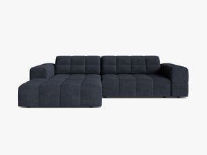 Modern Corner Sofa with Deep Seating & Tufted Design W234