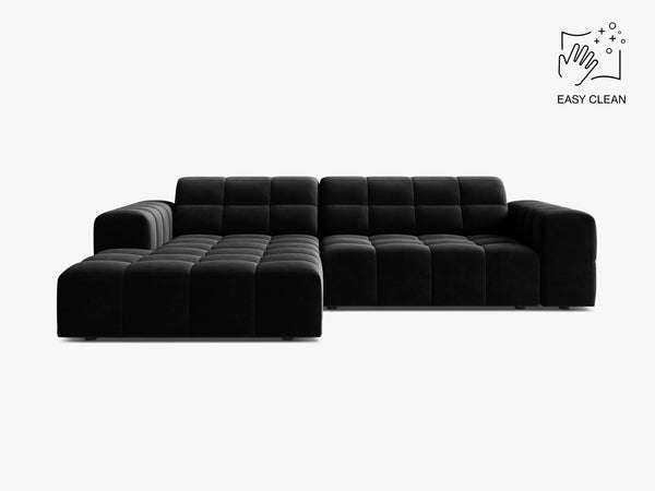 Modern Corner Sofa with Deep Seating & Tufted Design W234