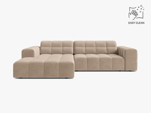 Modern Corner Sofa with Deep Seating & Tufted Design W234