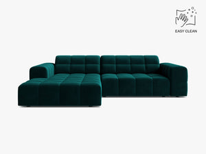 Modern Corner Sofa with Deep Seating & Tufted Design W234