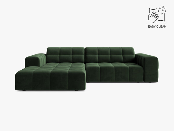 Modern Corner Sofa with Deep Seating & Tufted Design W234