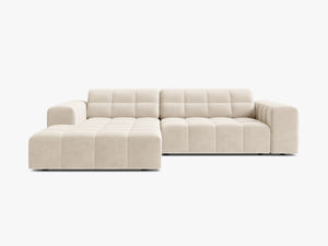 Modern Corner Sofa with Deep Seating & Tufted Design W234