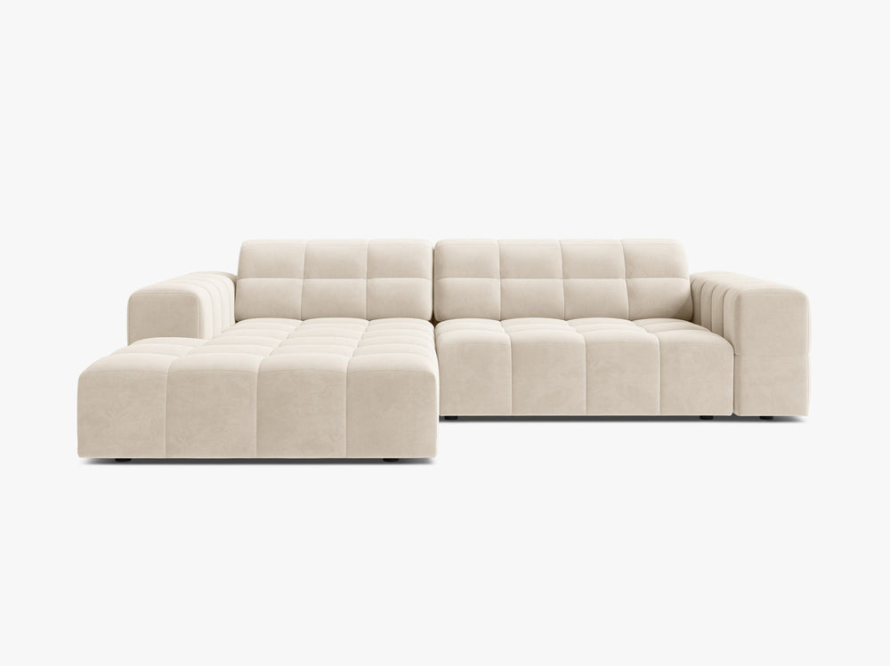 Modern Corner Sofa with Deep Seating & Tufted Design W234