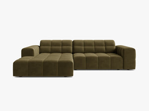 Modern Corner Sofa with Deep Seating & Tufted Design W234