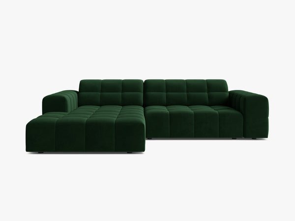 Modern Corner Sofa with Deep Seating & Tufted Design W234