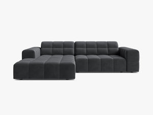 Modern Corner Sofa with Deep Seating & Tufted Design W234