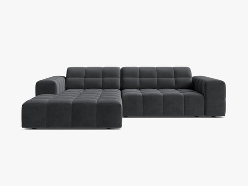 Modern Corner Sofa with Deep Seating & Tufted Design W234