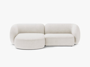 Elegant Corner Sofa with Chaise Lounge & Curved Design W255
