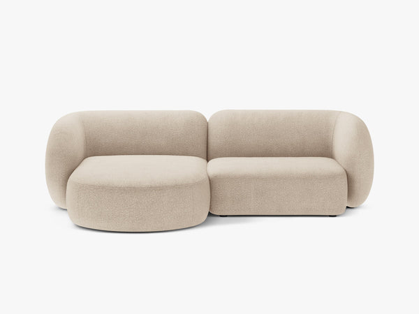 Elegant Corner Sofa with Chaise Lounge & Curved Design W255
