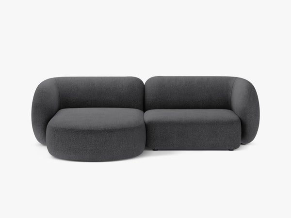 Elegant Corner Sofa with Chaise Lounge & Curved Design W255