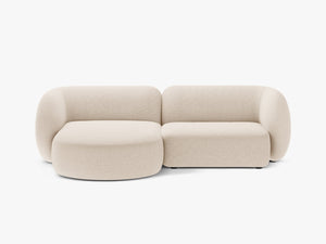Elegant Corner Sofa with Chaise Lounge & Curved Design W255