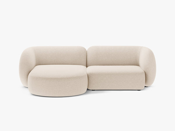 Elegant Corner Sofa with Chaise Lounge & Curved Design W255