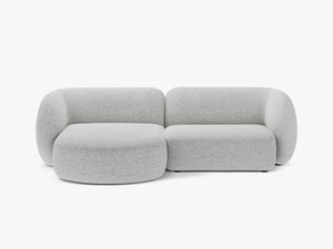 Elegant Corner Sofa with Chaise Lounge & Curved Design W255
