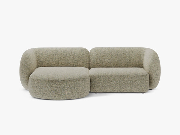 Elegant Corner Sofa with Chaise Lounge & Curved Design W255