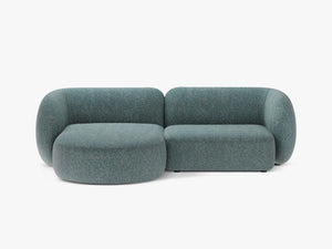 Elegant Corner Sofa with Chaise Lounge & Curved Design W255